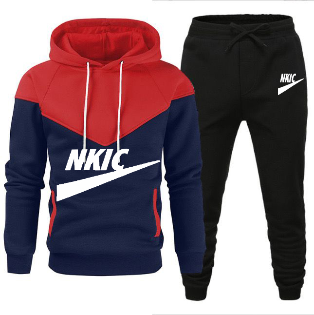 Mens eşofman kapşonlu sweatshirts ve jogger pantolon yüksek kaliteli spor kıyafetleri sonbahar kış gündelik spor kapüşon seti sıcak satış