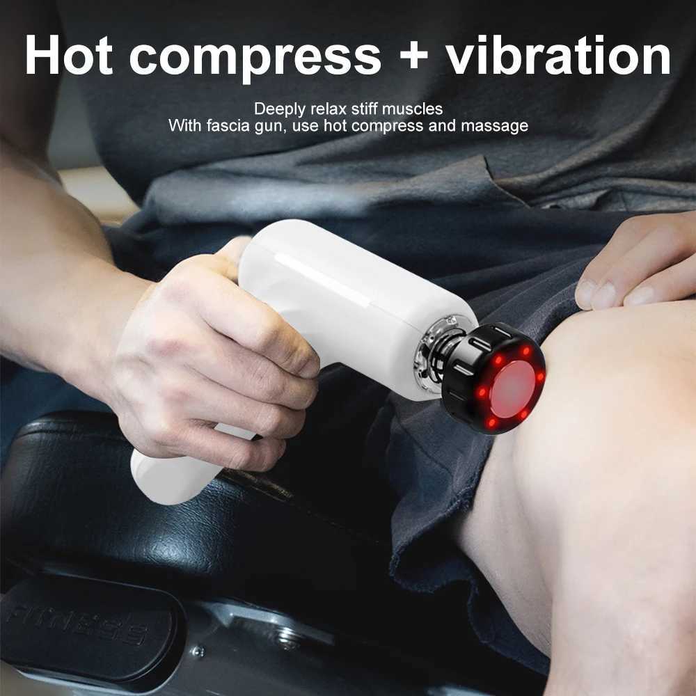 Massage Gun Fascia Massage Gun Hot Cold Compress Muscle Relaxation Relieve Fatigue Machine Mini Size Massage Gun Head For Home 240321