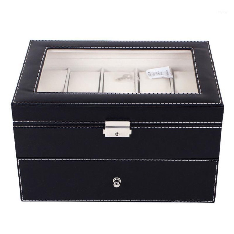 20 Grids PU Leder Uhr Box Fall Professionelle Halter Organizer für Uhr Uhren Schmuck Lagerung Boxen Fall Display12809