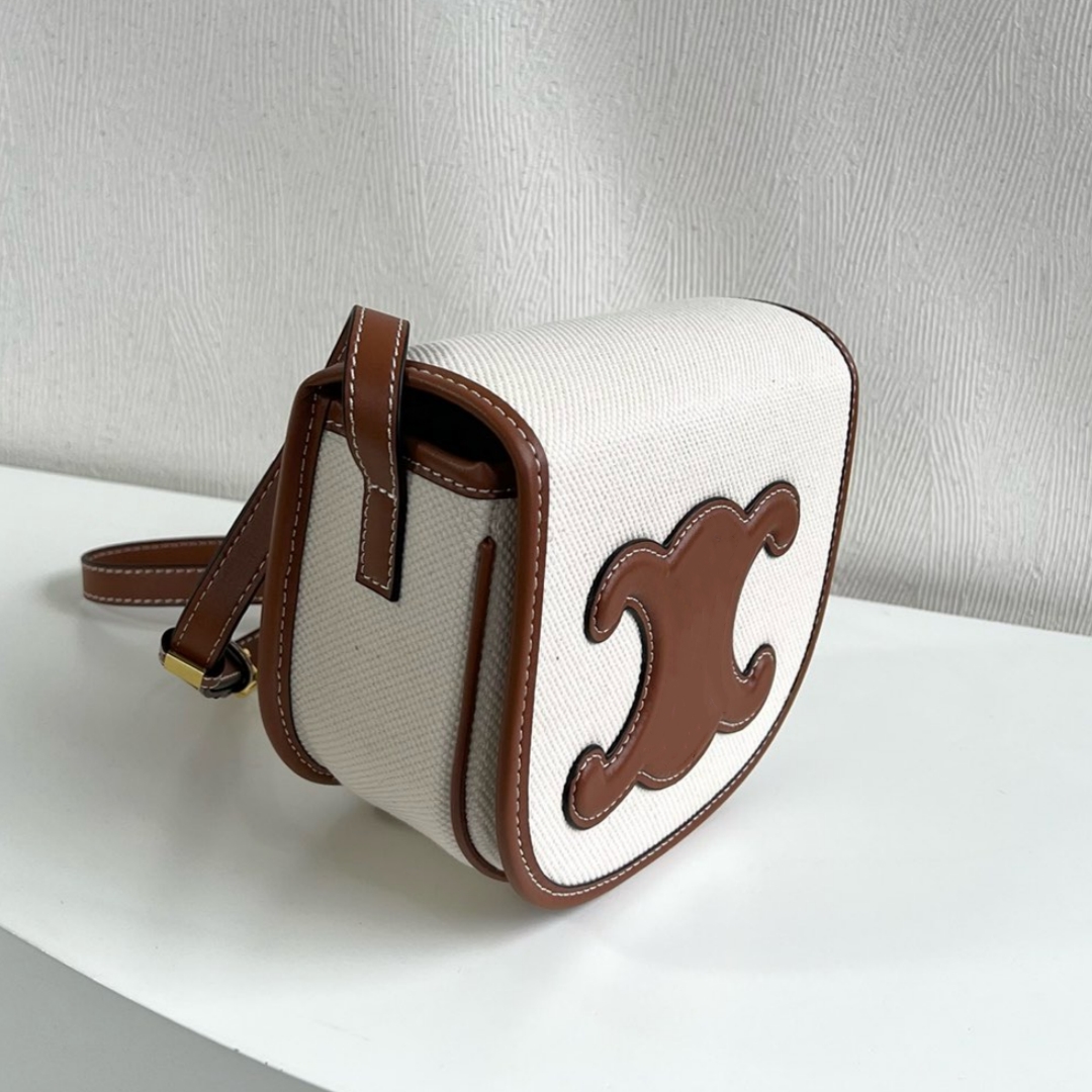 Borsa da sella semicircolare alla moda Borsa da designer ad arco di trionfo FOLCO CUIR serie TPIOMPHE 2024 Borsa da donna nuova Borsa a tracolla singola a spalla di alta qualità