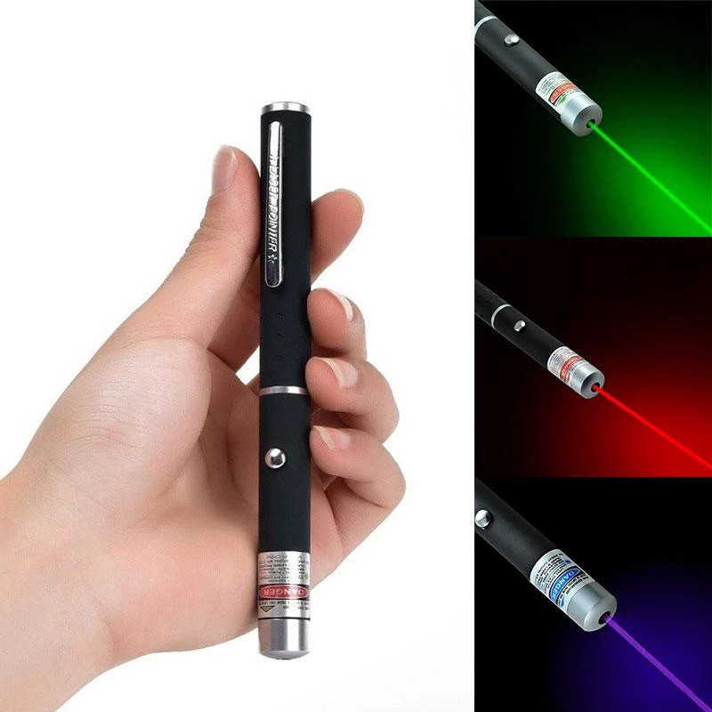 Nieuwe Geweldige Krachtige Groen Blauw Paars Rood Laser Pointer Pen Stylus Beam Light Lights 5mW Professionele High Power Laser 532nm 650nm 405nm