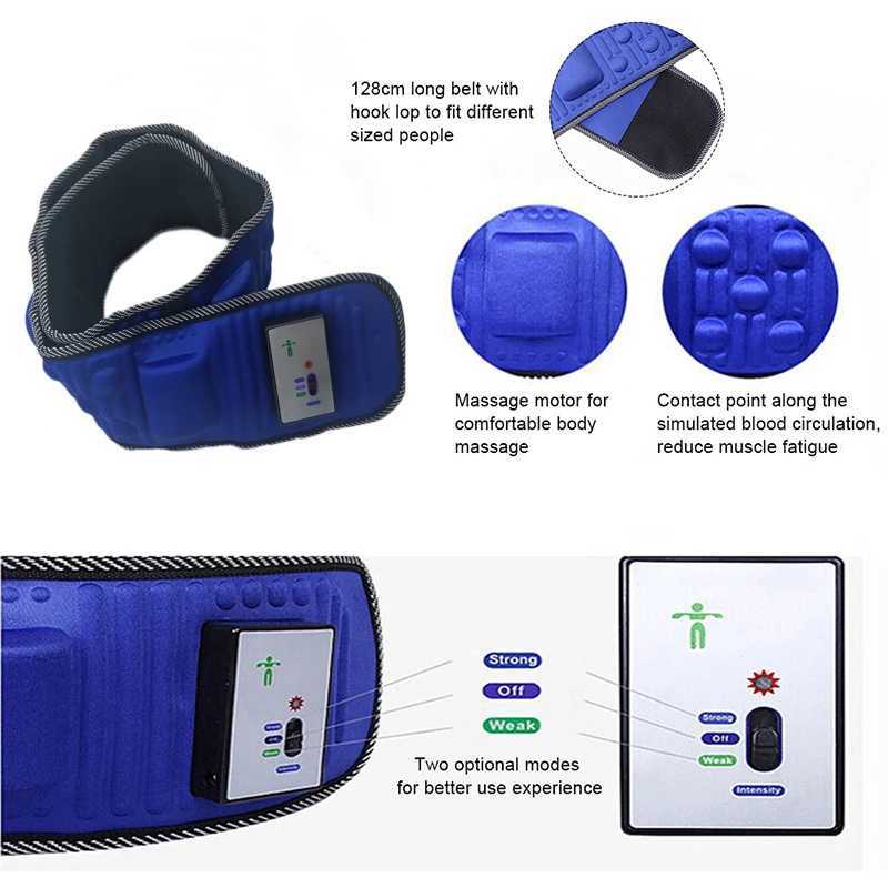 Ceinture minceur Stimulateur abdominal électrique vibration du corps ceinture de perte de poids muscles abdominaux entraîneur de taille masseur X5 fois perte de poids brûlant 240322