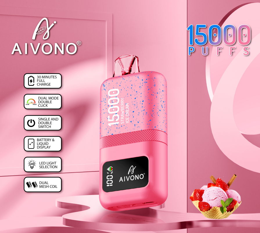 Wegwerpvape 15000 Puff Aivono Doel Magic Vaper 15k Puffs Kits 20ml Mesh Coil Dual Mesh Coil 5% Sterkte wegwerp E-sigaret