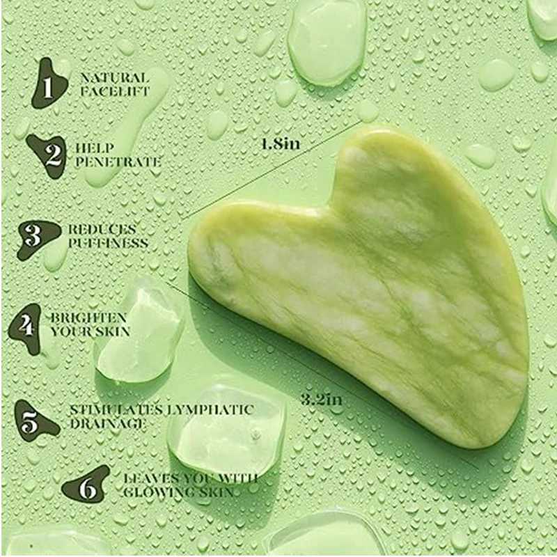 Ansikte Massager Natural Jade Roller Face Lifting Roller Guasha Board Gourmet Stone Scraper Face Massage Wrinkle Prevention Beauty Tool Wholesale 240321