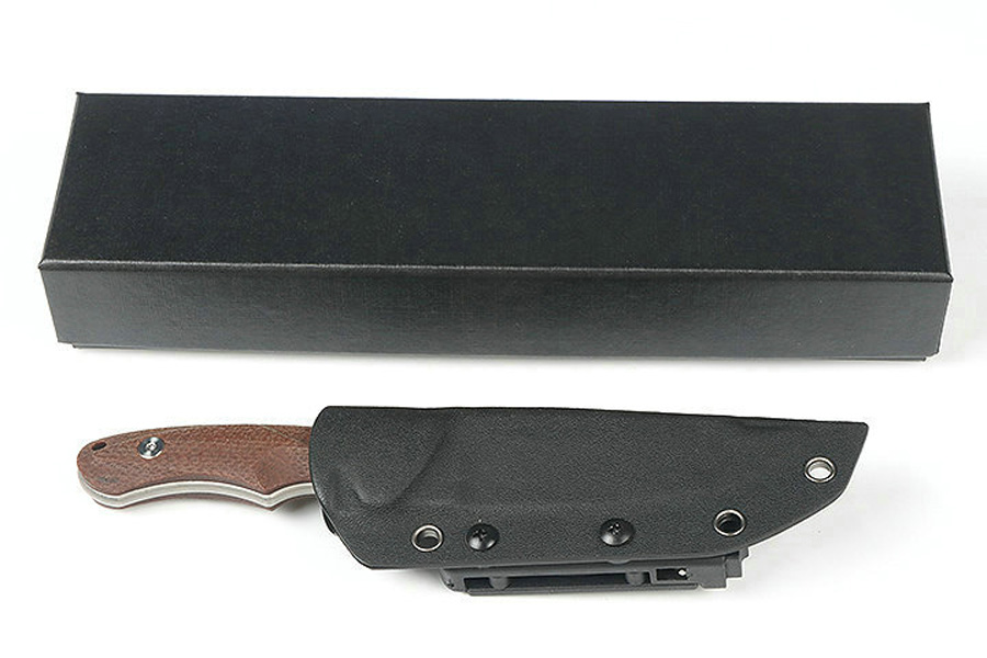 Najwyższa jakość M7727 Wysokiej klasy prosta nóż 8cr14mov Stone Prosty Blade Blade Full Tang Micarta Rękołaj