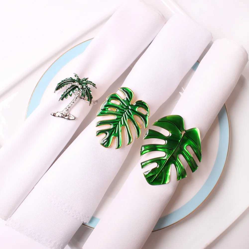 Towel Rings Coconut Napkin Button Pineapple Napkin Ring Turtle Leaf Napkin Ring Paper Towel Ring Cloth Ring 240321