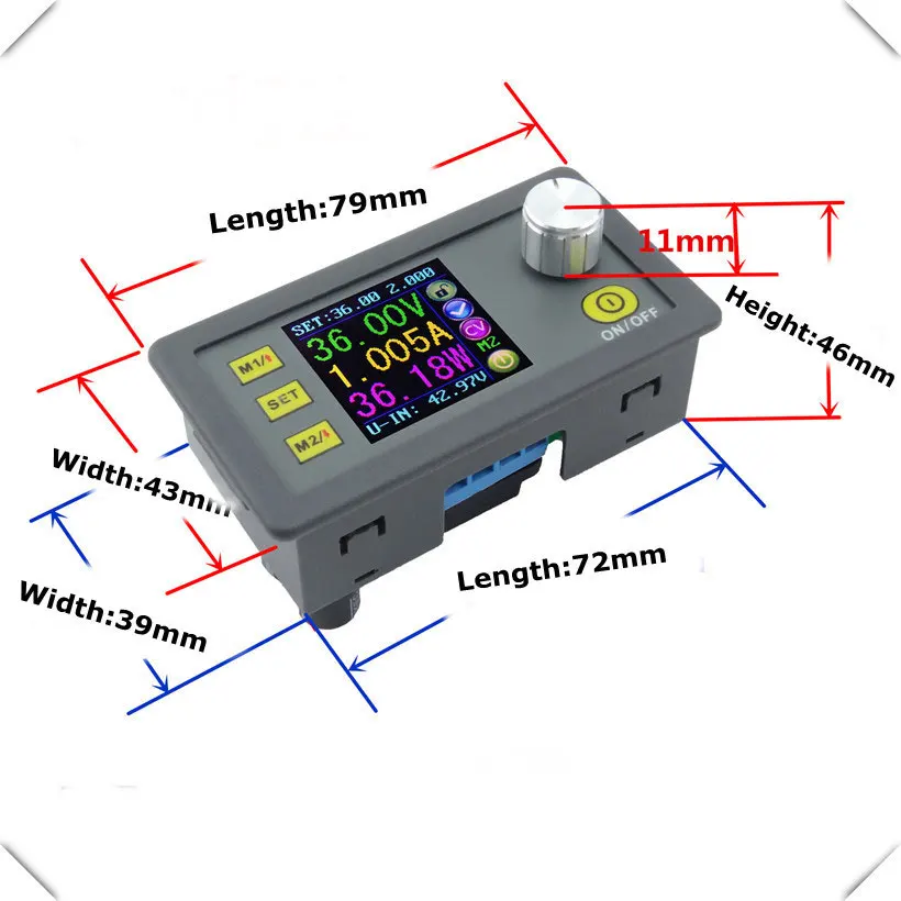 5 Pz/lotto Alta Precisione Corrente a Tensione Costante Step-down Alimentatore Programmabile DP50V5A Voltmetro Amperometro Integrato