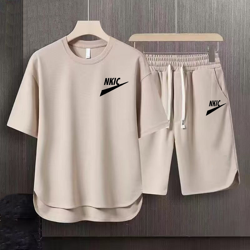 Men's Summer Short Sleeve And Shorts Two Piece Sets Sports Casual Tracksuit Men Comfortable Cool Shorts Oversized Set