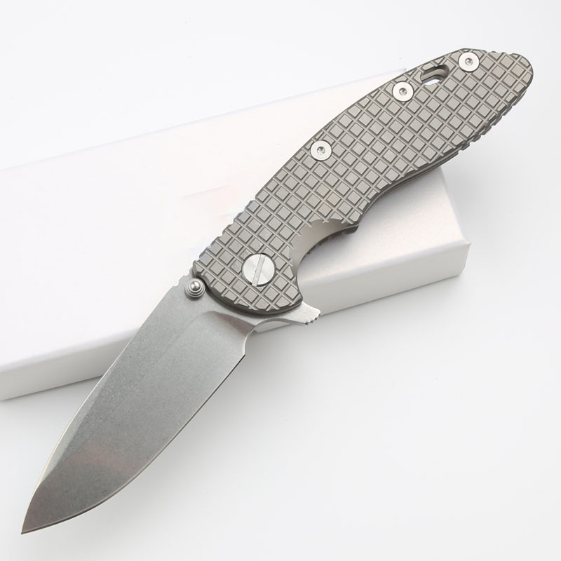 Coltello pieghevole Flipper di alta qualità CK XM18 di alta qualità CPM-20CV Lama a punto di caduta con lavaggio in pietra TC4 Coltelli cartelle Flipper con cuscinetto a sfere con scatola al minuto