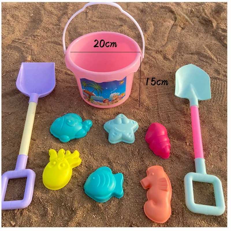 Zand Spelen Water Fun 9 stksStrand Speelgoed Kinderen Zand Molde Gereedschap Set Zomer Water Spelen Baby Grappig Spel Schattig Dieren Schimmel Zacht Zwemmen Bad Speelgoed Kinderen 240321