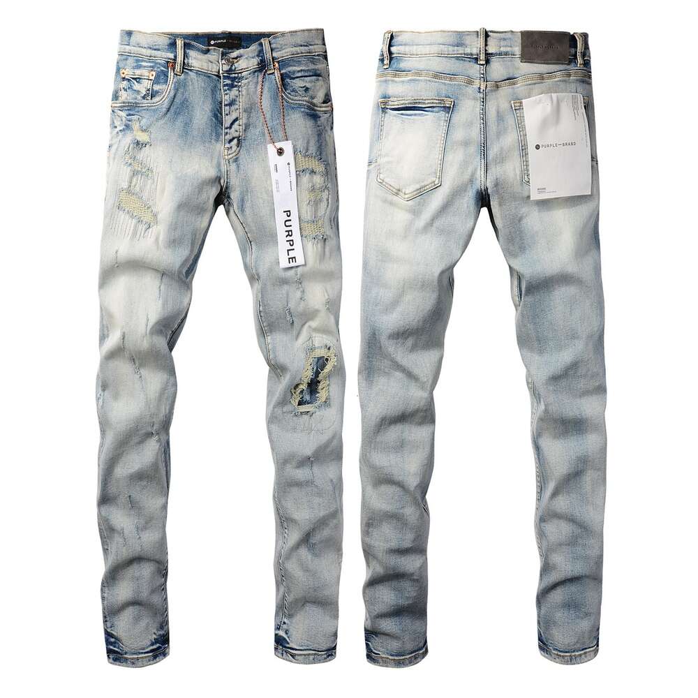 Jeans viola B con toppa blu American High Street