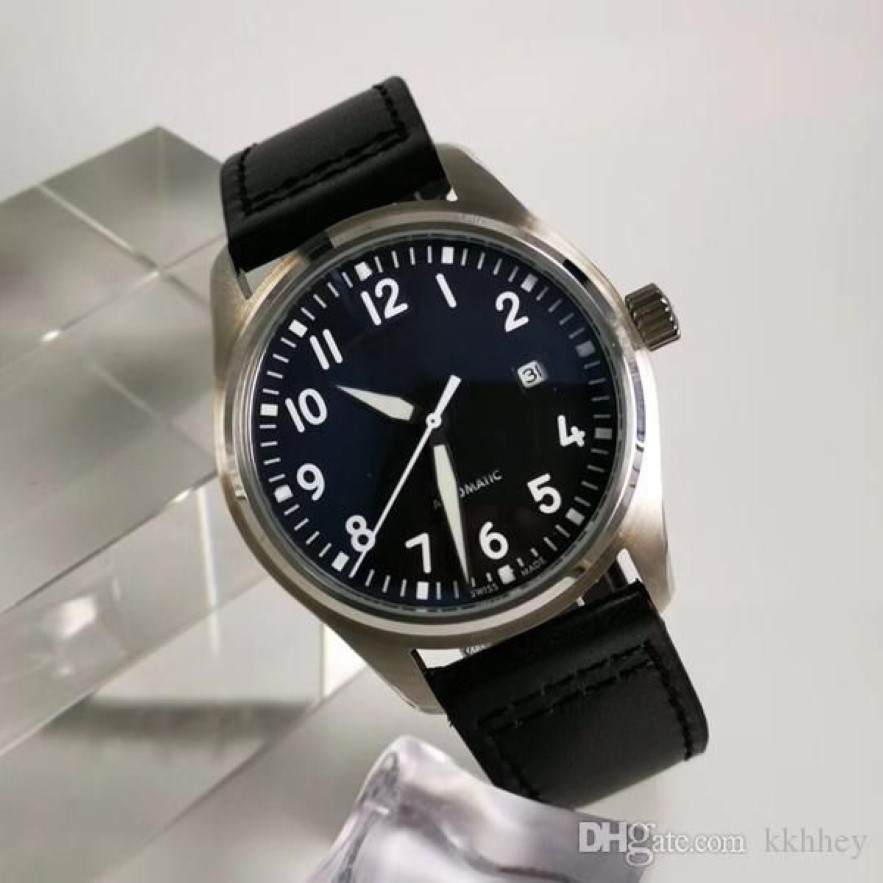 Klasyczny projektant męski zegarek mechaniczny ruch automatyczny Pilot Serie