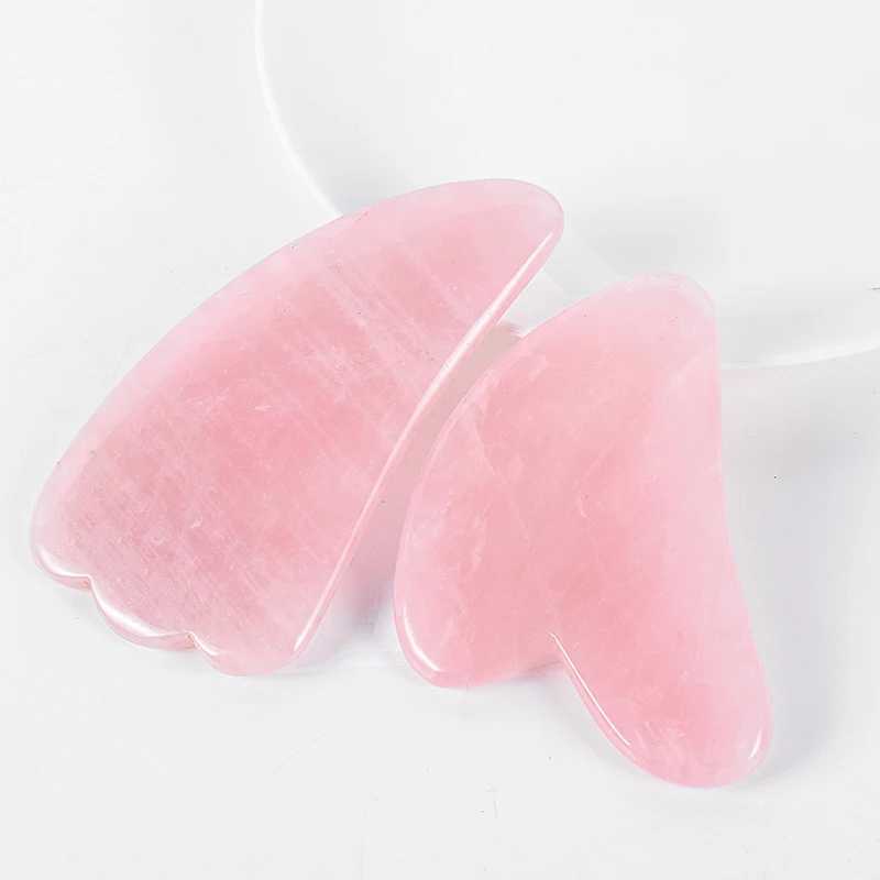 Masseur de visage Panneau de particules de quartz rose massage du visage panneau de particules naturel pierre melon sable outil de massage corps et visage jade ensemble de massage 240321