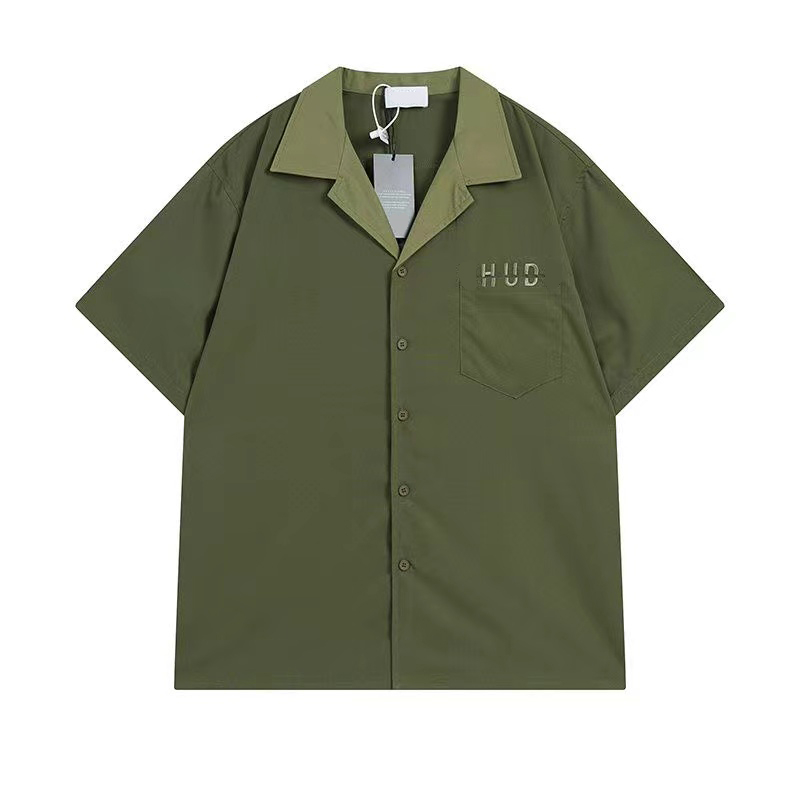 Haute qualité Rhu rayé logo lettre chemise à manches courtes été nouveau lâche hommes et femmes tout-match séchage rapide topS-XL