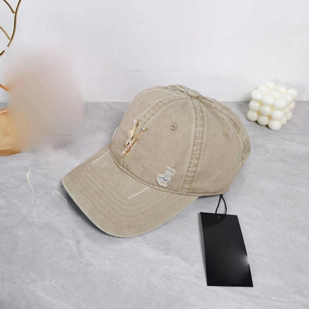 Casquette de baseball avec lettres en diamant pour femmes, chapeau de styliste rétro en détresse, simple bord incurvé, chapeaux de camionneur unisexe, casquette de vacances