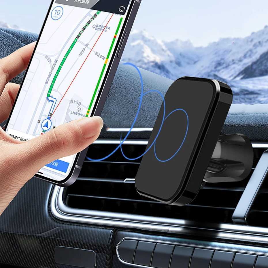 Handy-Halterungen, 360-Grad-Auto-Magnet-Handyhalter für iPhone, GPS, Smartphone, Autotelefonhalter, Halterung, Ständer, Unterstützung 240322