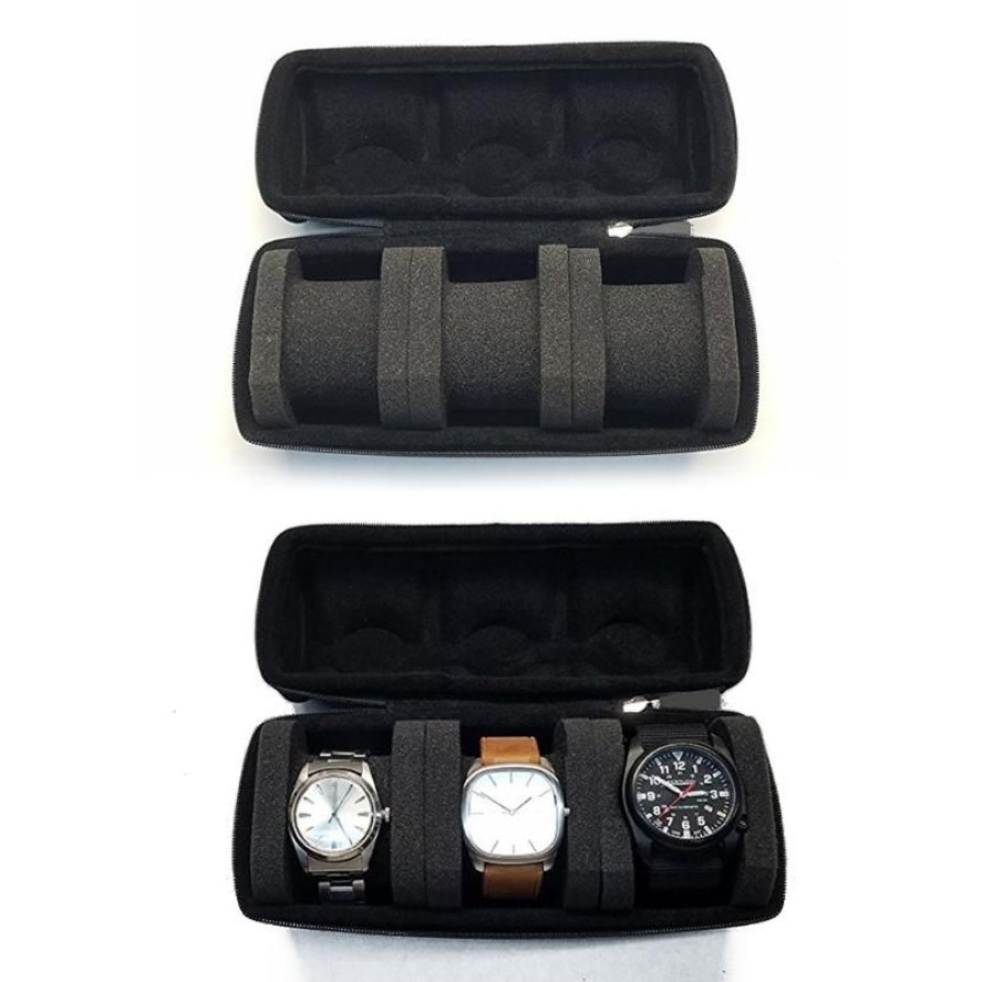 Boîtes de montres Cas 3 5 Slot Box Collector Voyage Vitrine Organisateur Bijoux Stockage Pour Montres Cravates Bracelet Colliers Brooc213D