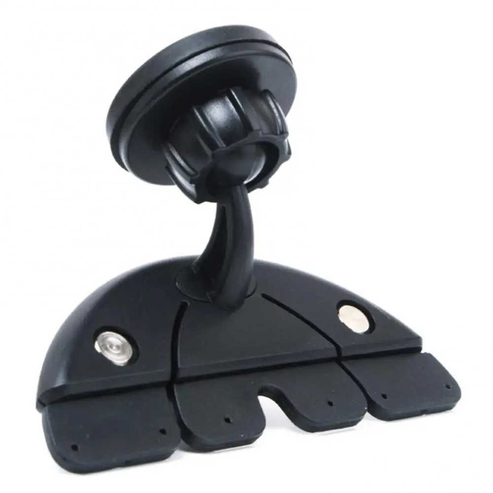Cell Phone Mounts Holders 360 Magnetic Car Phone Mount Holder Universal Car CD Player Slot for iPhone Tablet GPS Car Cell Mobile Smartphone Stand 240322