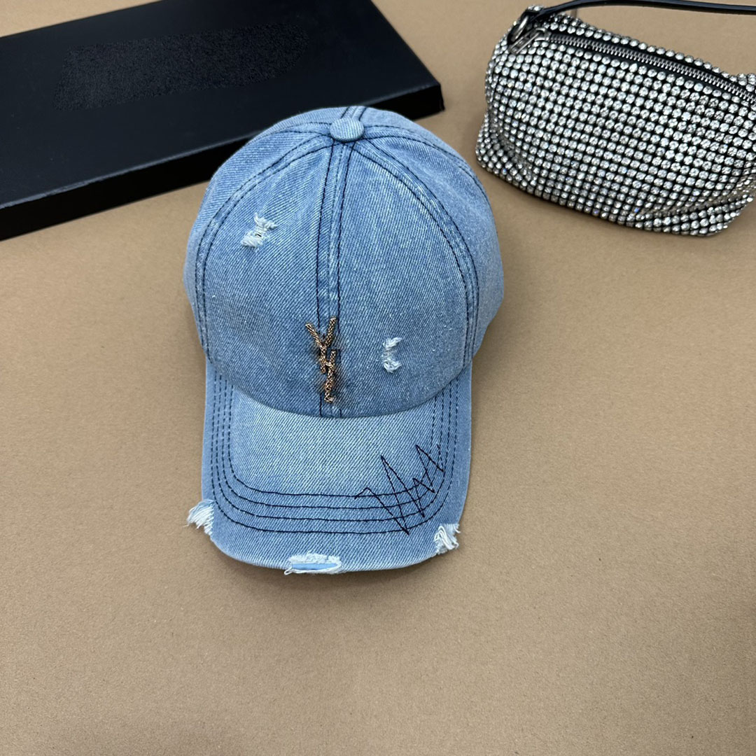 Auffälliges Gesicht, kleine Baseballkappe, kariert, für Jugendliche, atmungsaktives Mesh, bequeme Trucker-Hüte, Buchstabenstickerei, Sonnenschutz, Designer-Hut, Jeans-Kasquette im Used-Look