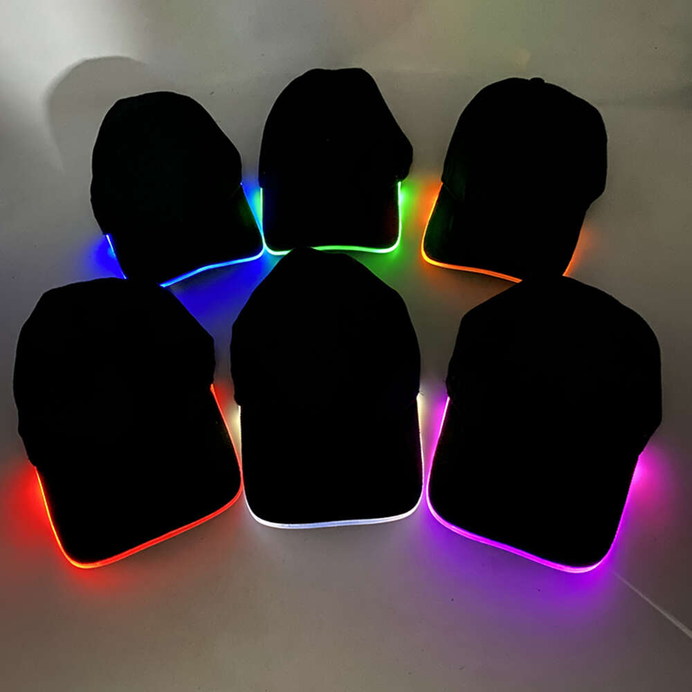 Nieuwe collectie gloeiende baseballpet voor vakantieverlichting, fluorescerende feestrekwisieten, lichtgevende Blinky Lights-hoed