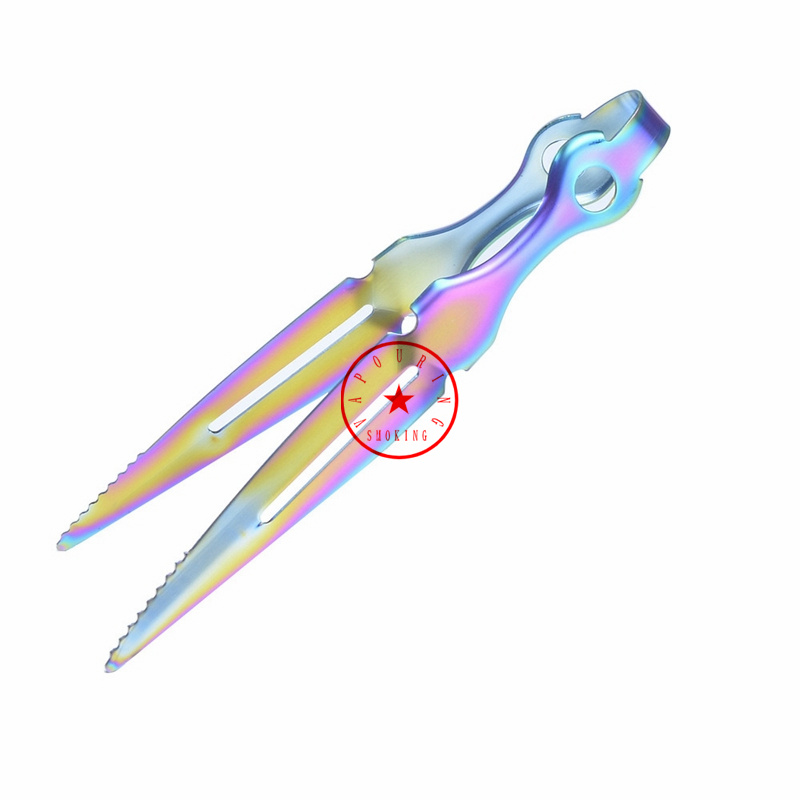 クールなカラフルな喫煙ステンレススチールカーボンクリップクランプトングプライヤーギアポータブルフッカーシーシャウォーターパイプボンバブラーパイプ革新的なデザイントングDHL