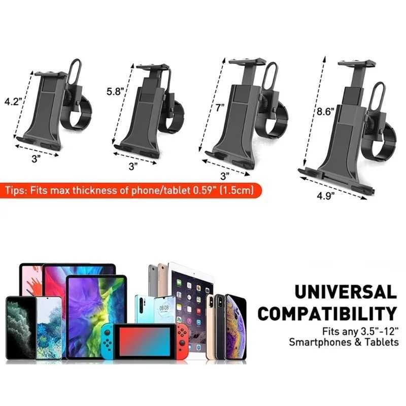Cell Phone Mounts Holders Spinning Bike Riding Mount Fitness Equipment Electric Car Cell Phone Treadmill Stand Mountain Bike Tablet Holder Support 240322