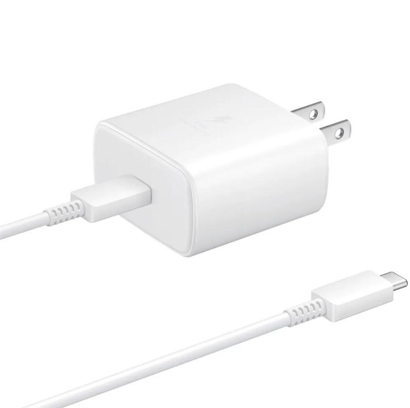 Yeni 45W Süper Hızlı Şarj PD USB-C Duvar Şarj Cihazı AB ABD Güç Adatper 5A C-C Kablosu Samsung S20 S22 S23 Utral Note 20