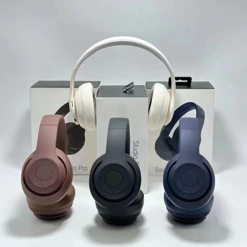 2024 più recente Studio Pro cuffia senza fili stereo Bluetooth pieghevole cuffia sportiva microfono senza fili Hi-Fi cuffie bassi pesanti lettore musicale con scheda TF con borsa