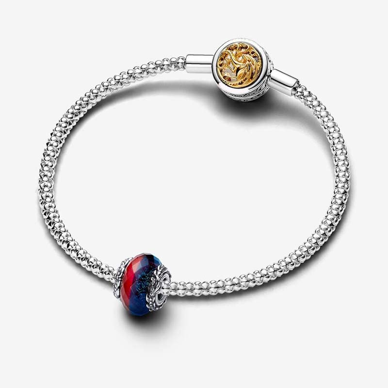 Blauw Rood Murano Glas Bedel Pandoras 925 Sterling Zilver Luxe Sieraden Bedelset Armband Maken Bedels Kralen Designer Ketting Hanger Originele Doos Groothandel