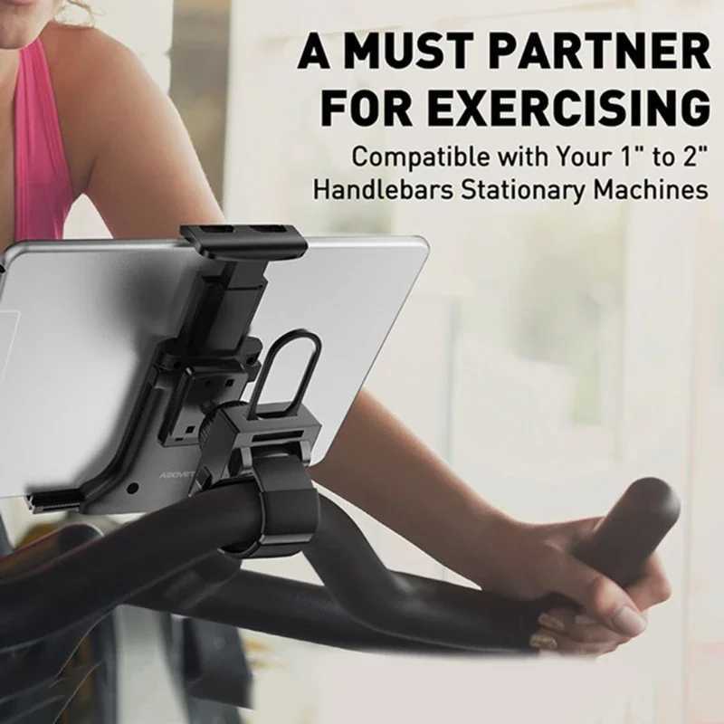 Cell Phone Mounts Holders Spinning Bike Riding Mount Fitness Equipment Electric Car Cell Phone Treadmill Stand Mountain Bike Tablet Holder Support 240322