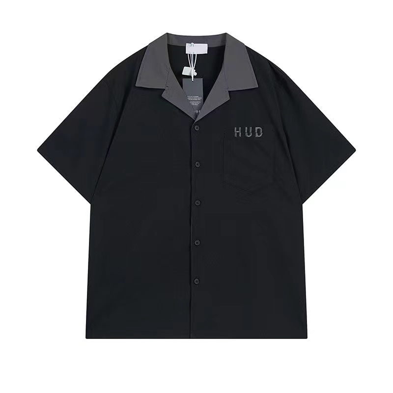 Haute qualité Rhu rayé logo lettre chemise à manches courtes été nouveau lâche hommes et femmes tout-match séchage rapide topS-XL