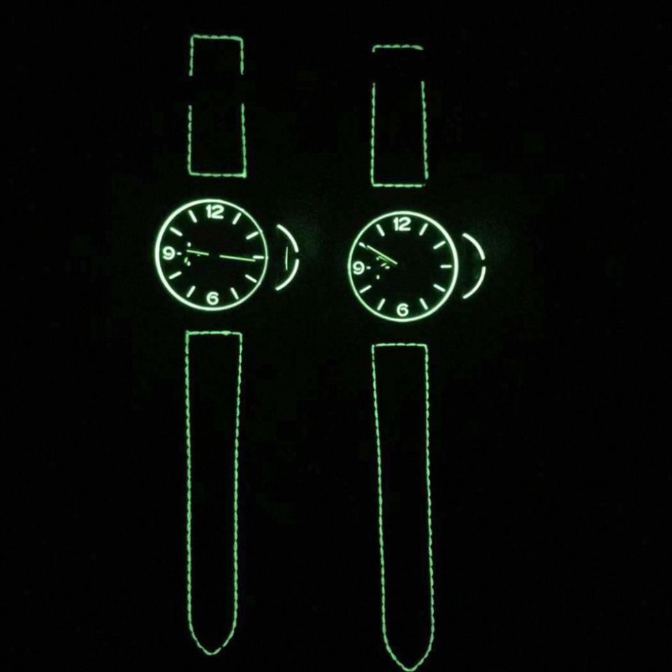 Novos relógios masculinos relógios de pulso mecânicos automáticos caso titânio pulseira couro azul 44mm montre de luxe hanbelson266s