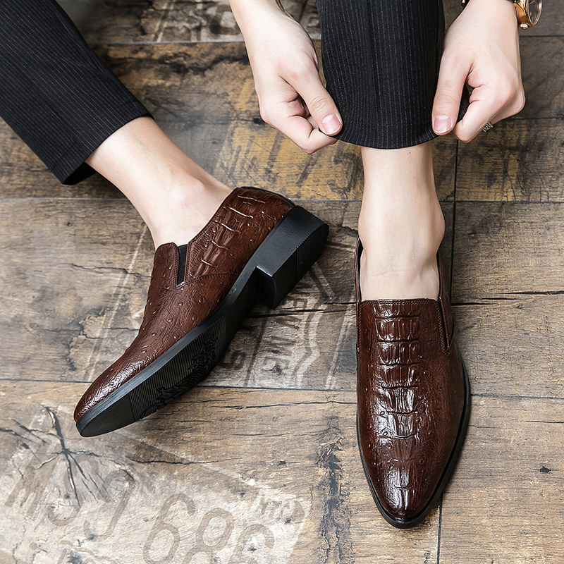 Chaussures en cuir à motif Crocodile pour hommes, mocassins de luxe, chaussures habillées pour affaires, grande taille 38-46