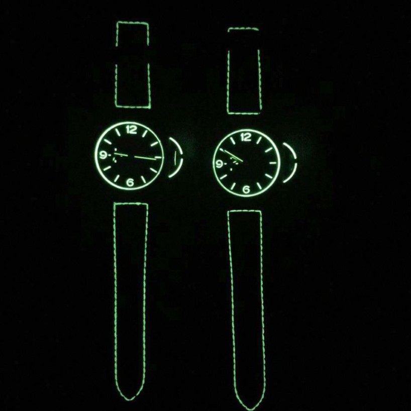 Yeni Mens Saatleri Otomatik Mekanik Kol saatleri Titanyum Kılıf Mavi Deri Kayış 44mm Montre de Luxe Hanbelson262Z