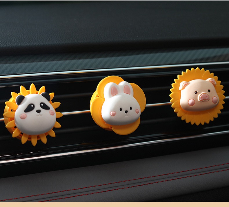 Mooie Auto Luchtverfrisser Draaibaar Cartoon Auto Parfum Diffuser Clips Keulen Oceaan Aroma Tablet Auto Air Vent Aroma Clip