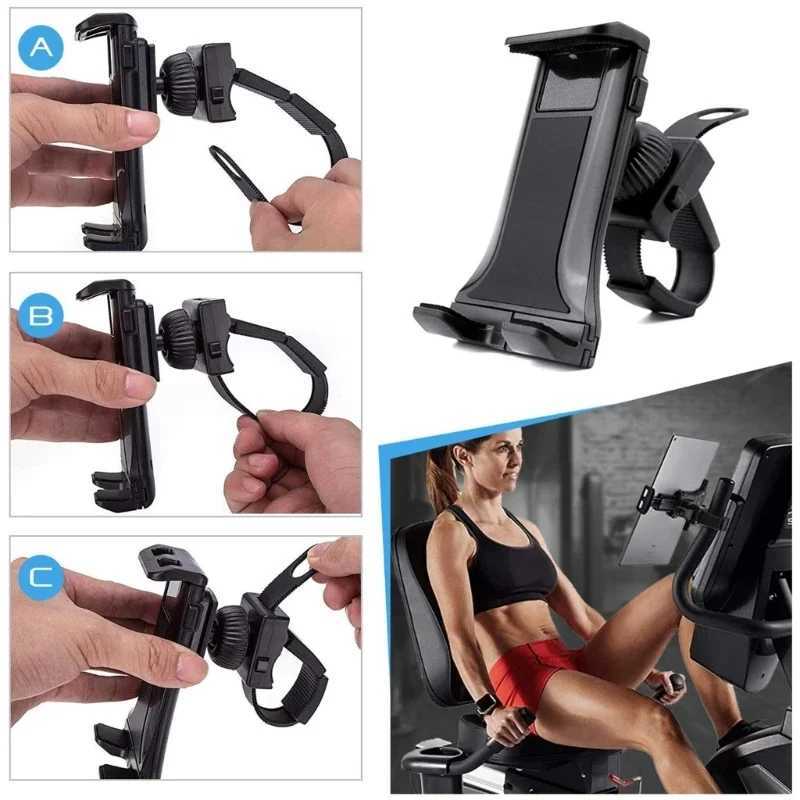 Cell Phone Mounts Holders Spinning Bike Riding Mount Fitness Equipment Electric Car Cell Phone Treadmill Stand Mountain Bike Tablet Holder Support 240322