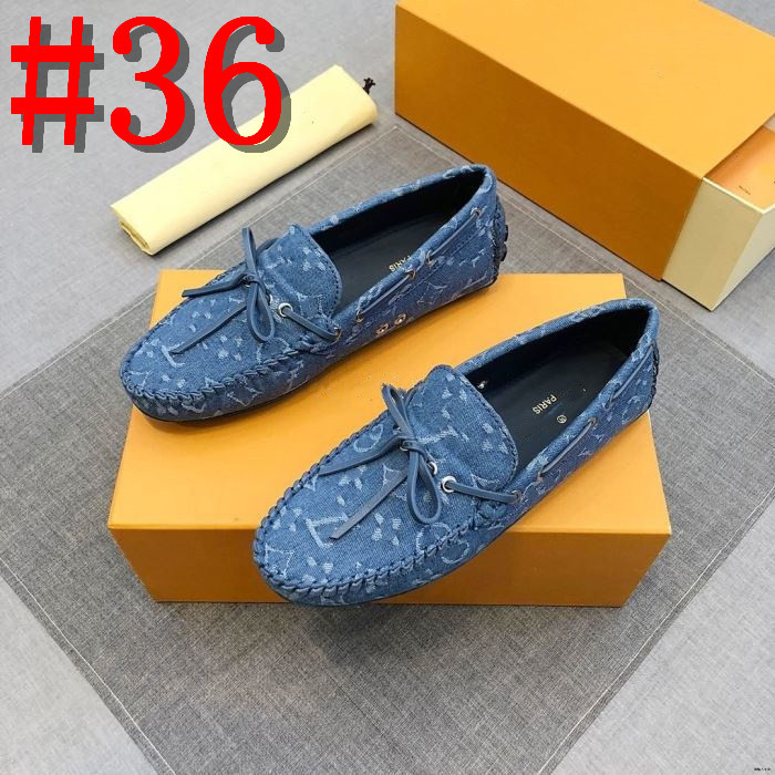 40Modal lyxiga avslappnade män äkta läderskor Summer Breattable Green Men's Designer Loafers läderskor Sapato Masculino Zapatos Hombre US4-12