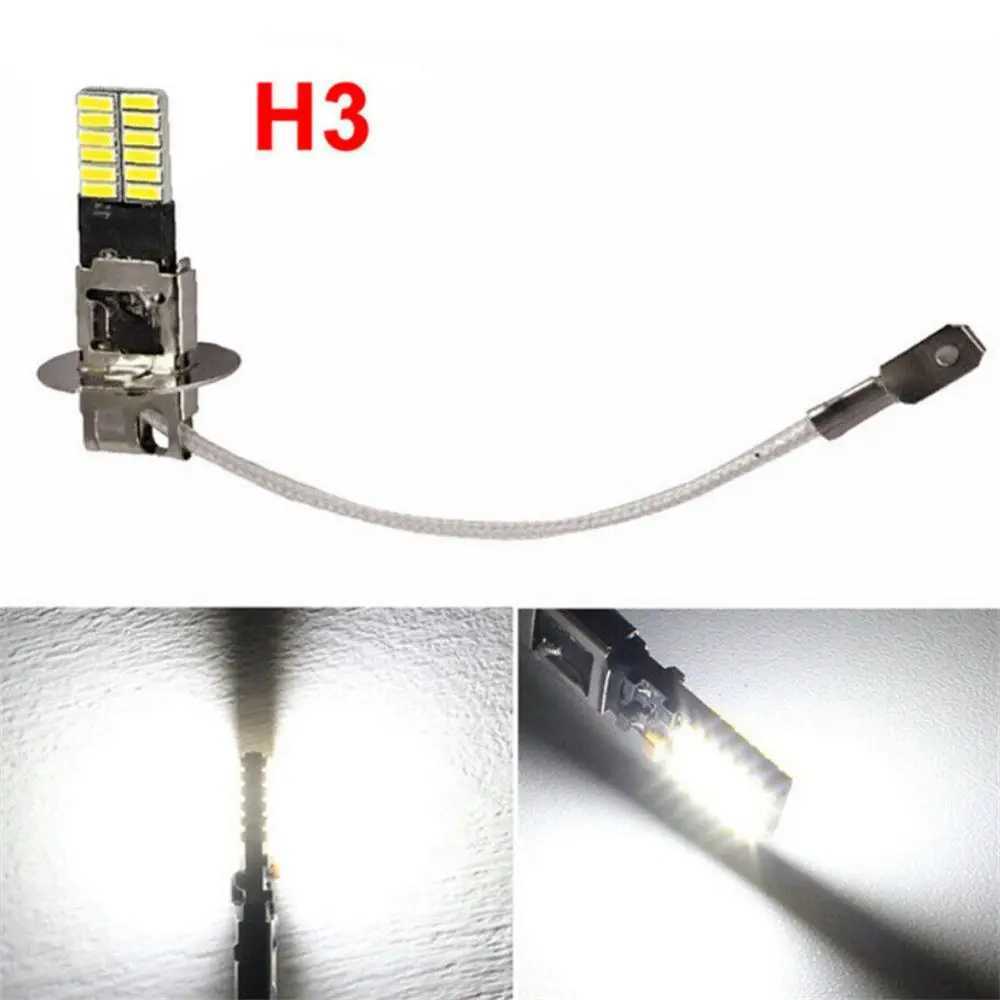 Andra billampor 2x uppgradering H3 LED -strålkastare dimma glödlampa kit hög/låg stråle 100W 6000K 12V whitel204