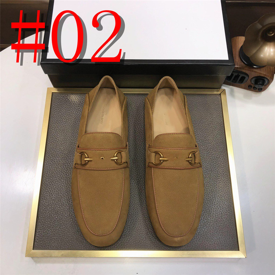 39Modello Estate lussuoso Mocassini da uomo Scarpe casual in vera pelle Scarpe da guida firmate traspiranti Mocassini moda Mocassini in pelle scamosciata di mucca verde Scarpe da ufficio