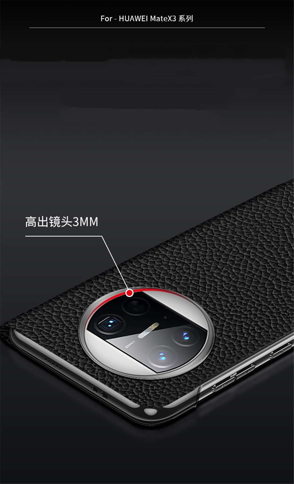 Custodia Flip in vera pelle di vacchetta Huawei Mate X3/X5 Smart Window View Slim Cover