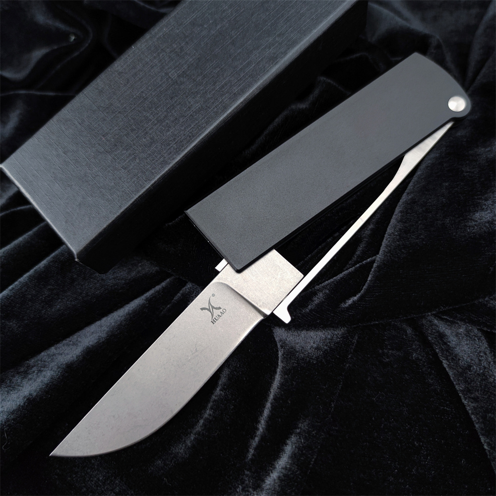 Manual Open Pocket Flipper Folding Knife D2 Blade T6 Aluminum Handle Tactical Survival Outdoor EDC Hunting Self Defense Camping EXO