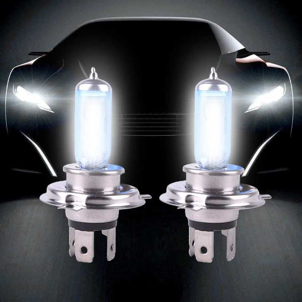 Outras luzes do carro H4 100W 12V lâmpada halógena H4 ultra branco nevoeiro lâmpada de alta potência farol do carro fonte de luz do carro estacionamento lotL204