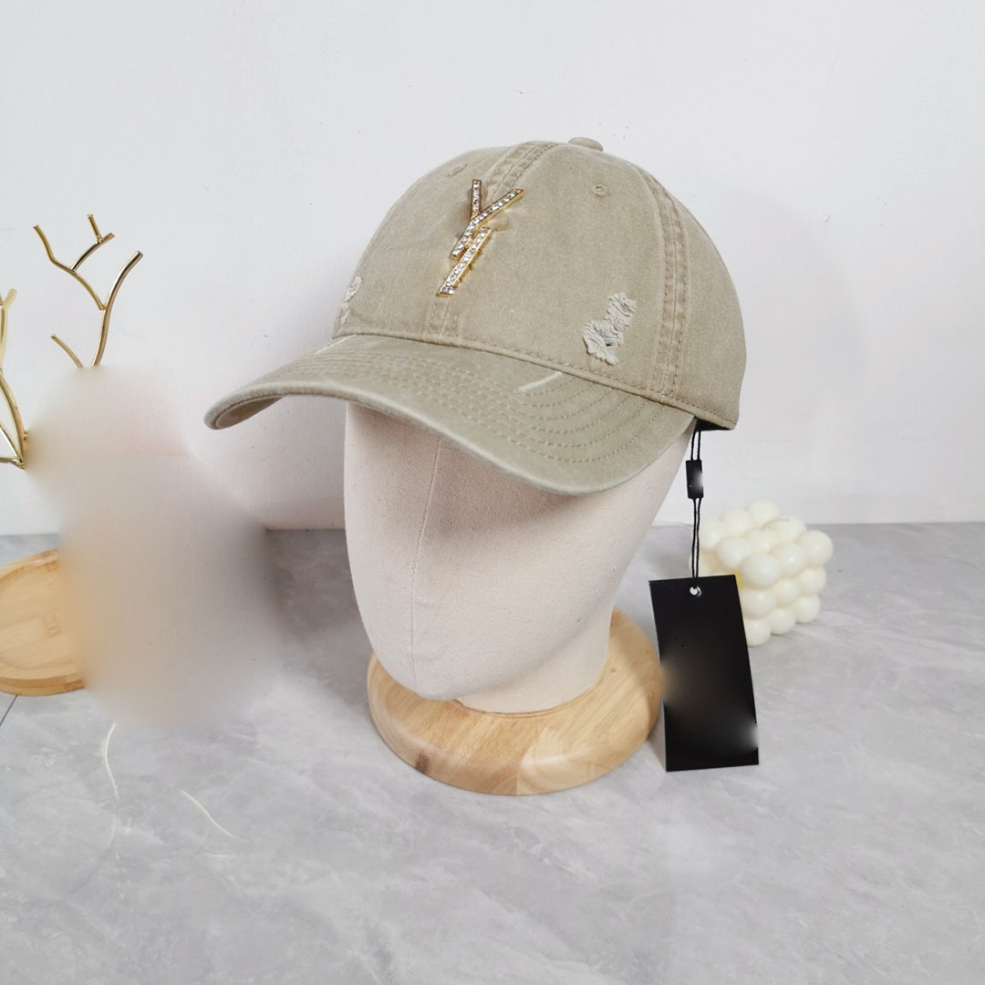 Casquette de baseball avec lettres en diamant pour femmes, chapeau de styliste rétro en détresse, simple bord incurvé, chapeaux de camionneur unisexe, casquette de vacances