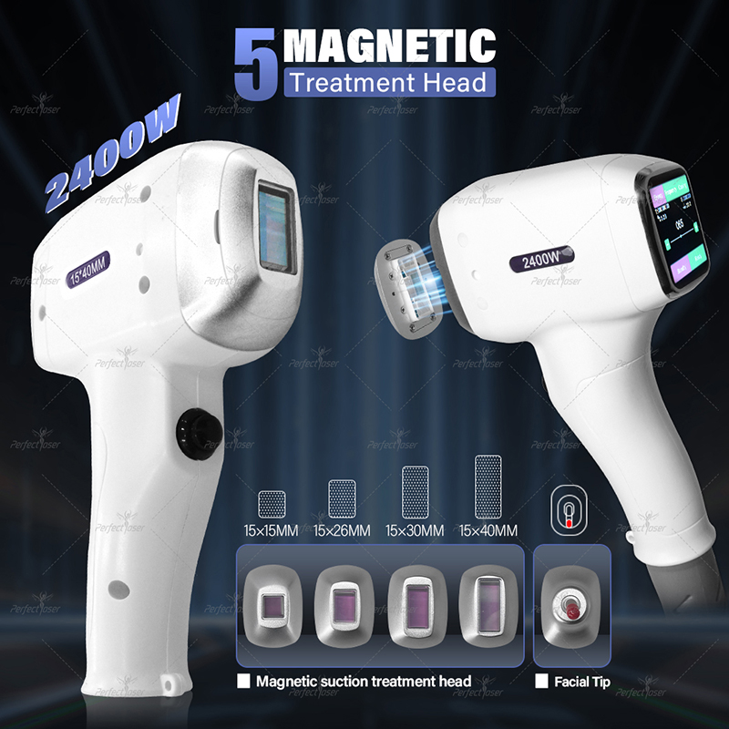 Perfectlaser 4 Wavelength Diode Laser Hair Removal Armpits Machine Vertical Painless Depilation Device Epilator Android System TEC ICE Cooling System