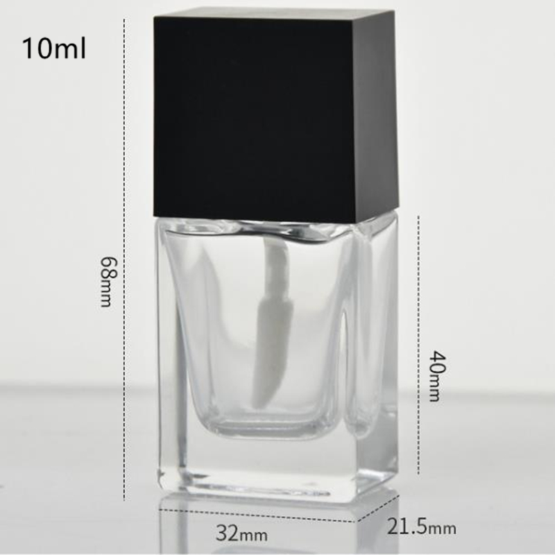 8ml /10ml Empty Glass Lip Gloss Tube Square Flat Lip balm Bottle Liquid Lipstick Refillable Cosmetic Container