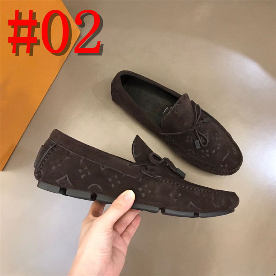 40Model 2024 Men's Loafers Brand Suede Leather Shoes Vintage Slip-on Classic Casual Men Driving Shoes Wedding Male Designer Dress Shoes Tassel pointed US 4-12