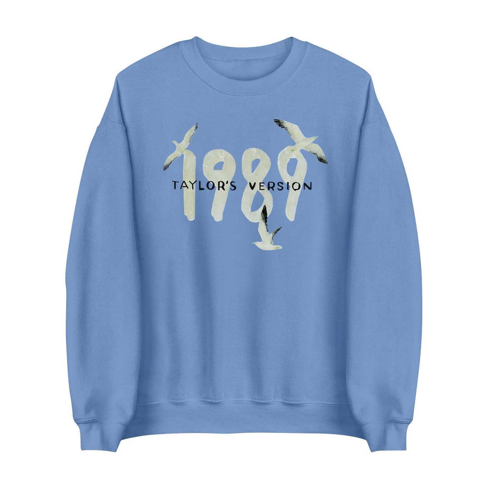 Hoodies للنساء من النوع الثقيل الخريف الشتاء هوديي النساء تايلور the Eras Tour Boys Girls Sweatshirts الألبوم منتصف الليل Swift Print Hooded Mens Pulloverl2403