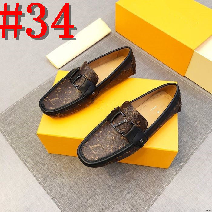 40Modal lyxiga avslappnade män äkta läderskor Summer Breattable Green Men's Designer Loafers läderskor Sapato Masculino Zapatos Hombre US4-12