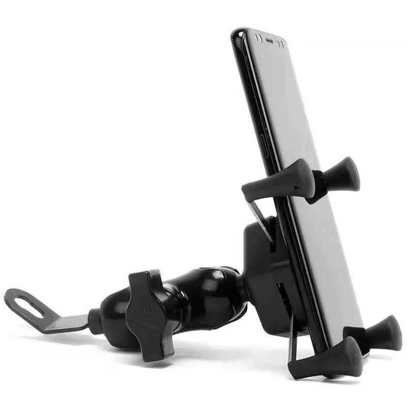 Mocowanie telefonu komórkowego Uruchomienie Motocykl Moto Tylne lustro Mocowanie dla telefonu komórkowego Scooter Uchwyt telefonu na 4,7-6,7 cala urządzeń mobilnych Wspornik GPS 240322
