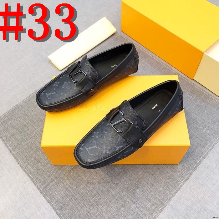 40Modal lyxiga avslappnade män äkta läderskor Summer Breattable Green Men's Designer Loafers läderskor Sapato Masculino Zapatos Hombre US4-12